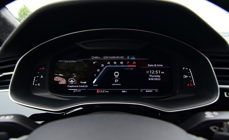 2022 audi sq8 prestige gauge cluster