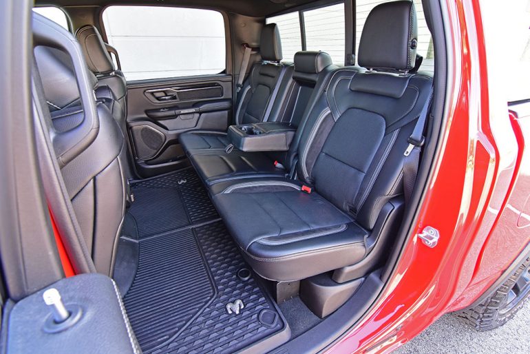 2022 ram 1500 rebel gt rear seats