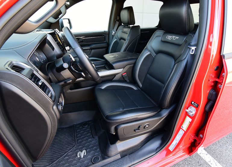 2022 ram 1500 rebel gt front seats