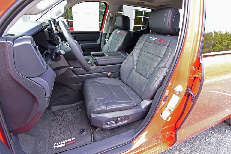 2022 toyota tundra trd pro front seats