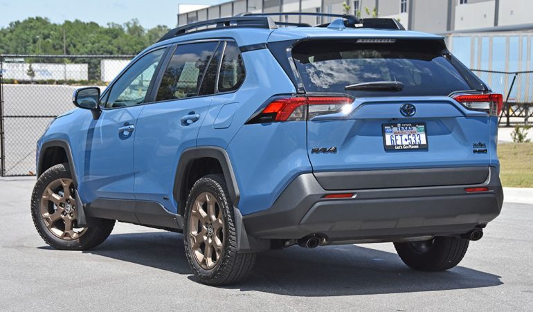 2023 toyota rav4 hybrid woodland edition rear