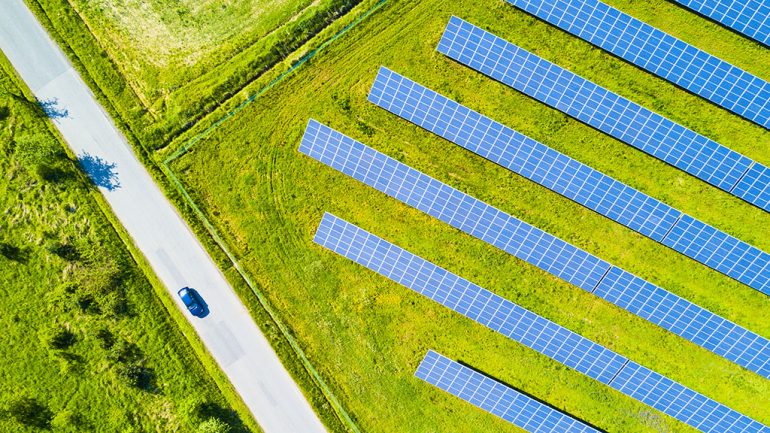 solar farm highway car