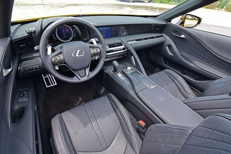2023 lexus lc 500 convertible dashboard interior