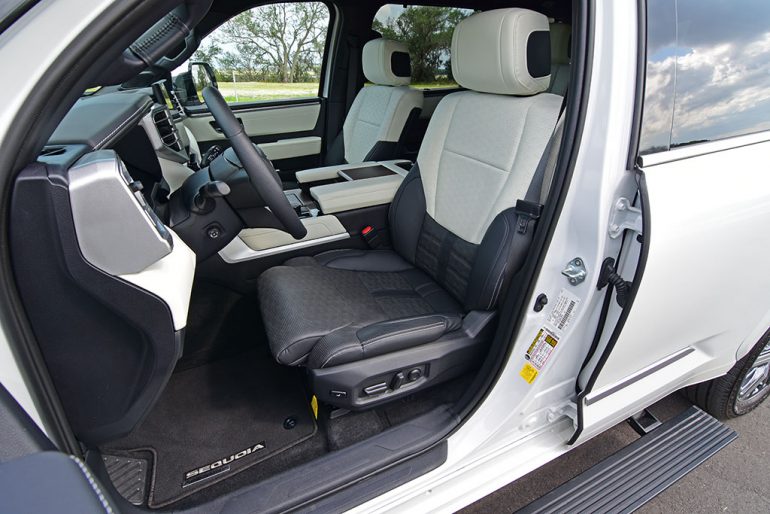 2023 toyota sequoia capstone front seats