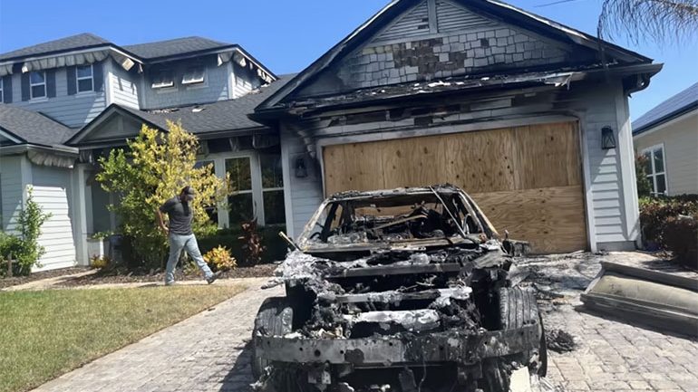 New Mercedes-Benz EQE EV Loaner Car Catches Fire and Destroys Home in Florida