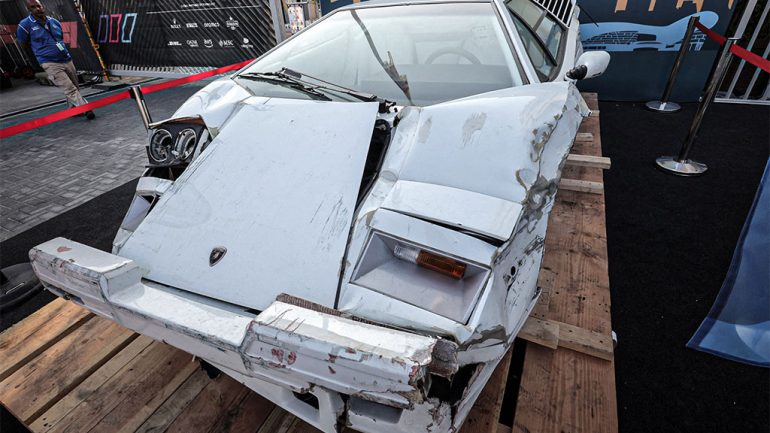 Wrecked “The Wolf of Wall Street” Lamborghini Countach Auction Hammers at $1.35 Million