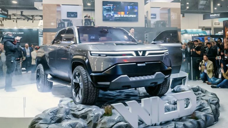VinFast Reveals “Wild” Production EV Pickup Truck at CES 2024