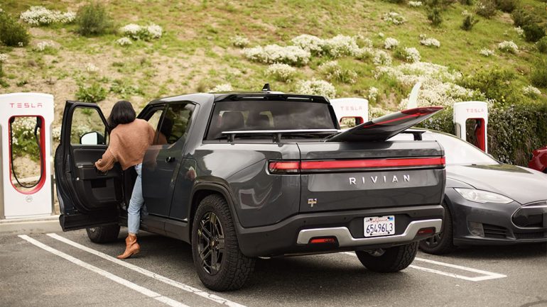 Rivian R1T & R1S Owners Get Access to Tesla Supercharger Network via Adaptor