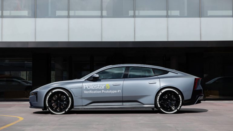 Polestar 5 EV Prototype Takes Just 10 Minutes to Charge from 10% to 80%
