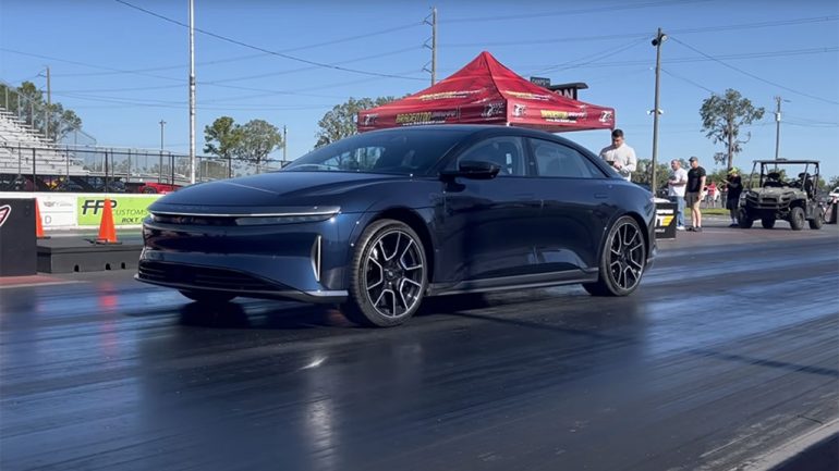 Lucid Air Sapphire Sets New Sedan Production Record with 8.93-Second Quarter-Mile Run