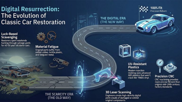 From Junkyard Scavenging to 3D Scanning: The New Era of Classic Car Restoration
