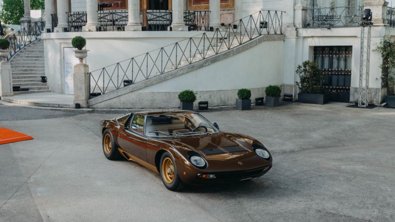 Lamborghini Brings a Restored 1972 Miura SV to Rome for the Model’s 60th Anniversary