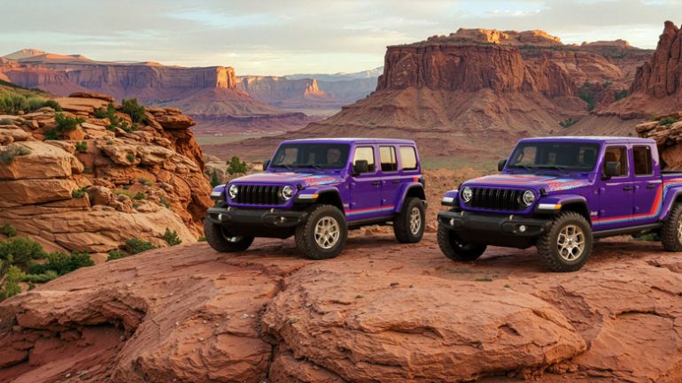 Jeep Wrangler and Gladiator Rewind Bring Neon 1980s Style to the Trail