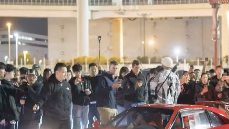 Lewis Hamilton and Kim Kardashian Turn Heads at Tokyo Car Meet in a Ferrari F40