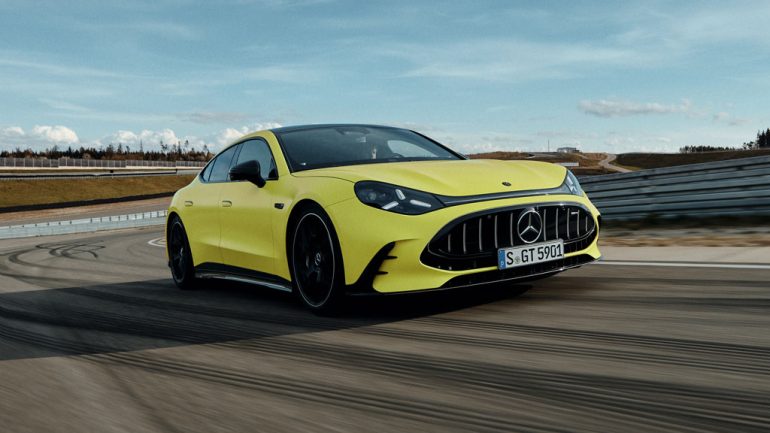 2027 Mercedes-AMG GT 4-Door EV Brings 1,153 Horsepower and a Simulated V8 Soul