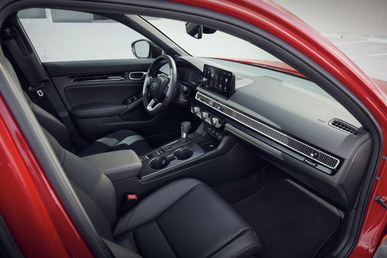 2026 Honda Civic Sedan Sport Touring Hybrid front seats