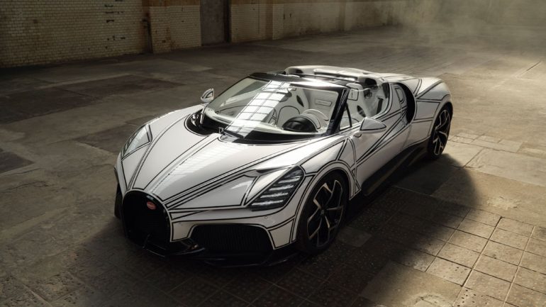 Bugatti Mistral Blanc Éternel Turns the W16 Roadster Into a Porcelain-Trimmed Work of Art