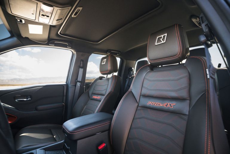2026 Nissan Frontier Pro-4X R front seats