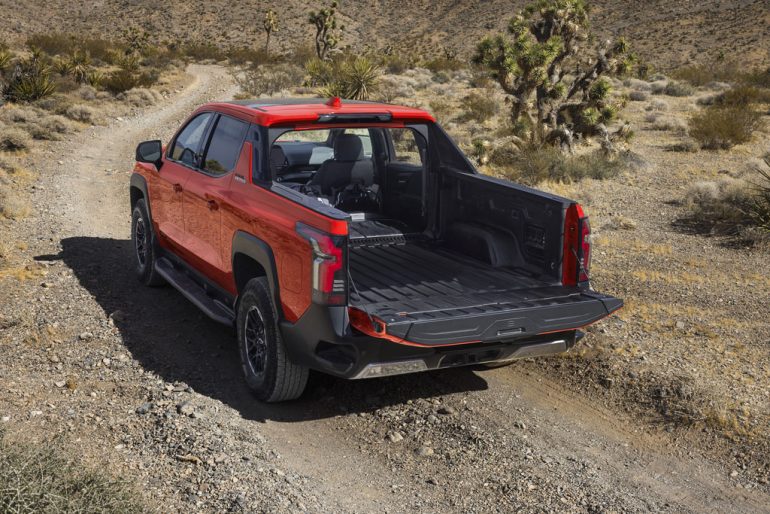 2026 Chevrolet Silverado EV Trail Boss bed open