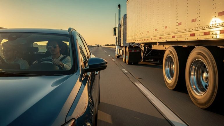 How to Drive Safely Around Big Rigs