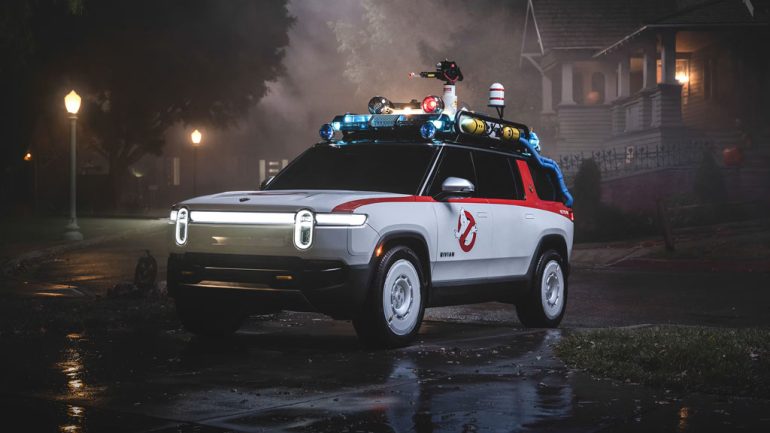 Rivian Goes Ghostbusters for Halloween with Ecto-1 Inspired EVs and Spooky Software Update